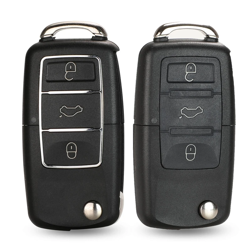 3 Buttons Remote Car Key Flip Folding Key Shell Case For Volkswagen Vw Jetta Golf Passat Beetle Skoda Seat Polo B5 key case car key shell key cover folding car key shell fob cover