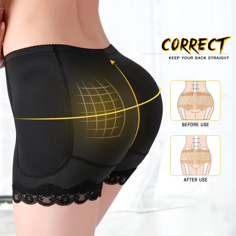 Women Seamless Hip Pads Fake Ass Butt Lifter Booties Enhancer Booty Buttocks Trimmer Waist Trainer Shapewear Body Tummy Shaper