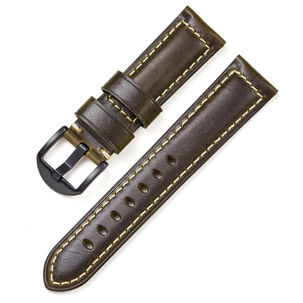 Vintage Leather Watch Bands - Red, Brown, and Black - Quick Release Replacement Strap for Men and Women, Various Sizes Available