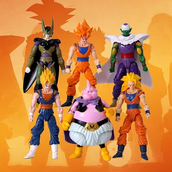 Dragon Ball Anime Son Goku Son Gohan Vegeta Frieza Super Saiyan Anime Action Figure Assembly Model Toys Gift Kids