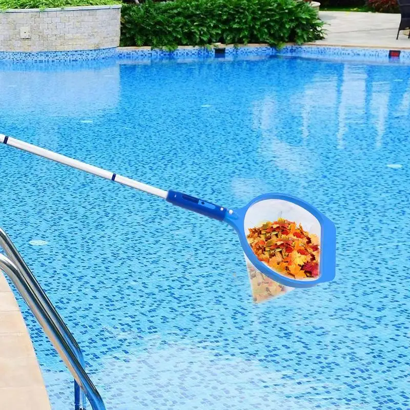 

Pool Skimmer Pool Leaf Cleaning Net Fine Mesh Telescopic Robust Aluminium Pool Cleaner Supplies For Aquarium/Fountain & Hot Tub