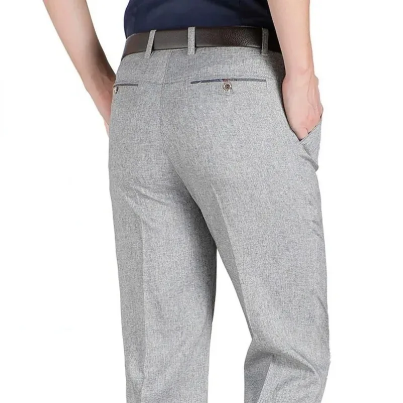 New Design Autumn Men Casual Fashion Pants Thick Loose Male Pant High Waist Straight Trousers Business Man Plus Size 28-40 6