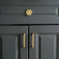 Poignées d'armoire en laiton massif, boutons de tiroir, poignées de placard en or, poignées de porte de garde-robe, poignées de meubles, accessoires de cuisine 6