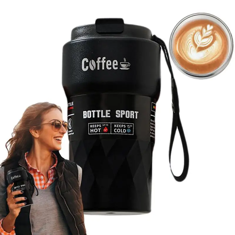 

Insulated Coffee Mug 510ml Smart Vacuum Double Layer Travel Cups Travel Cups For Hot Coffee Wine Whiskey Beer Cocktails For