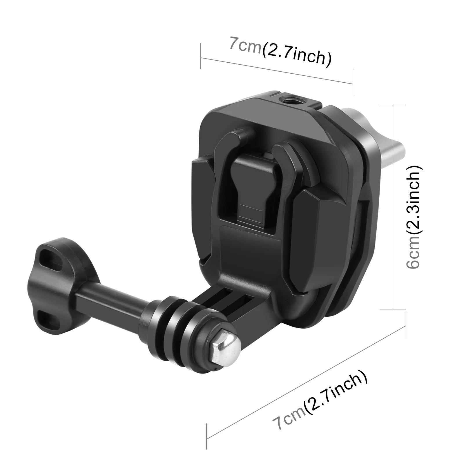 PULUZ Motorcycle Windshield Action Camera Mount Clip for GoPro Hero12 Black DJI Osmo Action 4 Insta360 X4 Ace Pro and Other