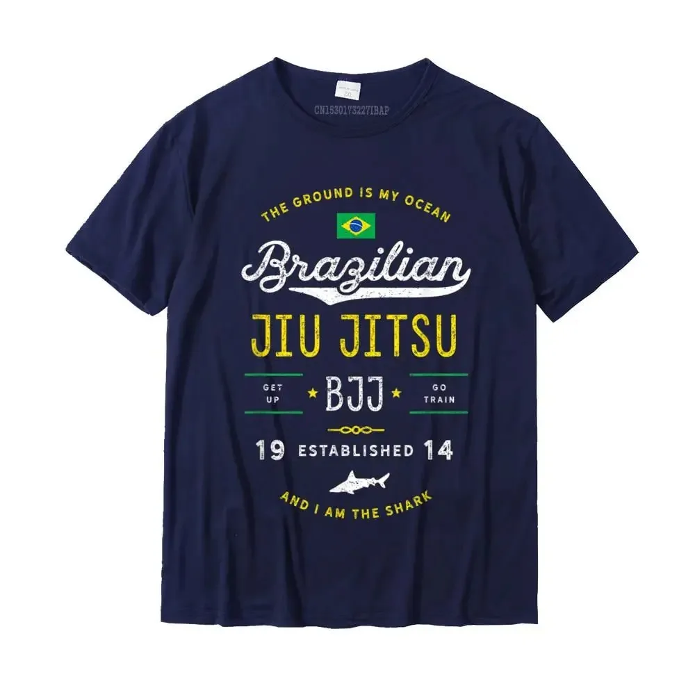 

Футболка Ocean Shark Jiu Jitsu для BJJ Jujitsu, подарок, Новое поступление, мужские футболки, Классическая хлопковая облегающая футболка