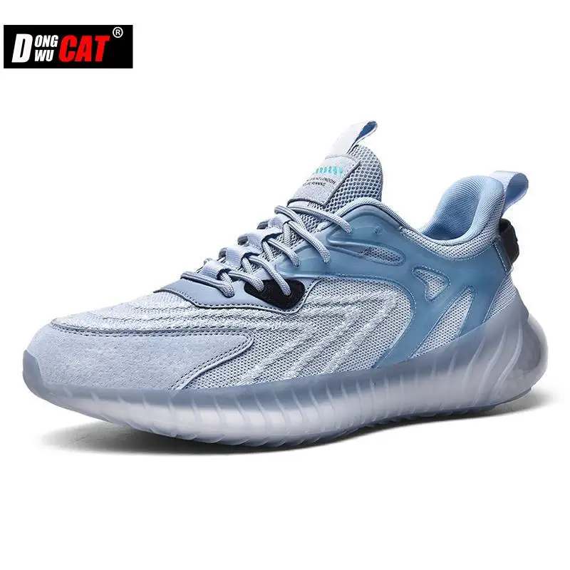 

2022 легкие вулканизированные кроссовки для прогулок, модные мужские кроссовки, сетчатая повседневная обувь, мужская обувь на шнуровке