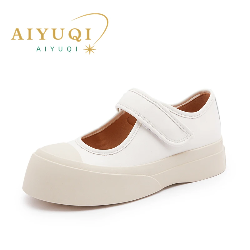 

AIYUQI Mary Jane Women Shoes Summer 2024 New Genuine Leather Women's Loafers Platform Fashion Women's Canvas Shoes