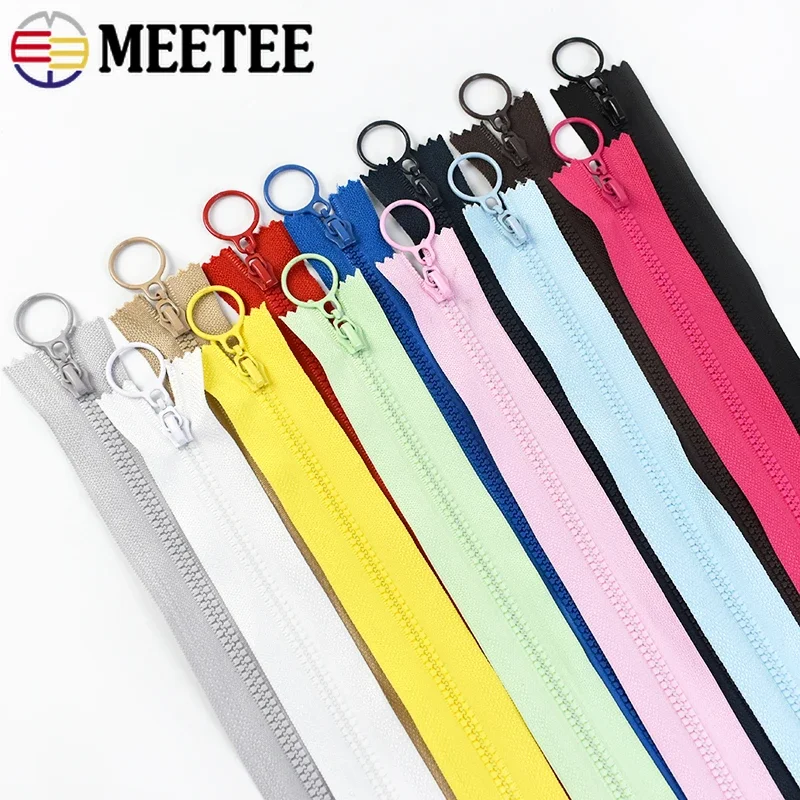 

Meetee 2/5/10Pcs 3# 25/60cm Close/Open-end Resin Zippers for Sewing Bag Pocket Decor Zips Garment Zipper Repair DIY Accessories