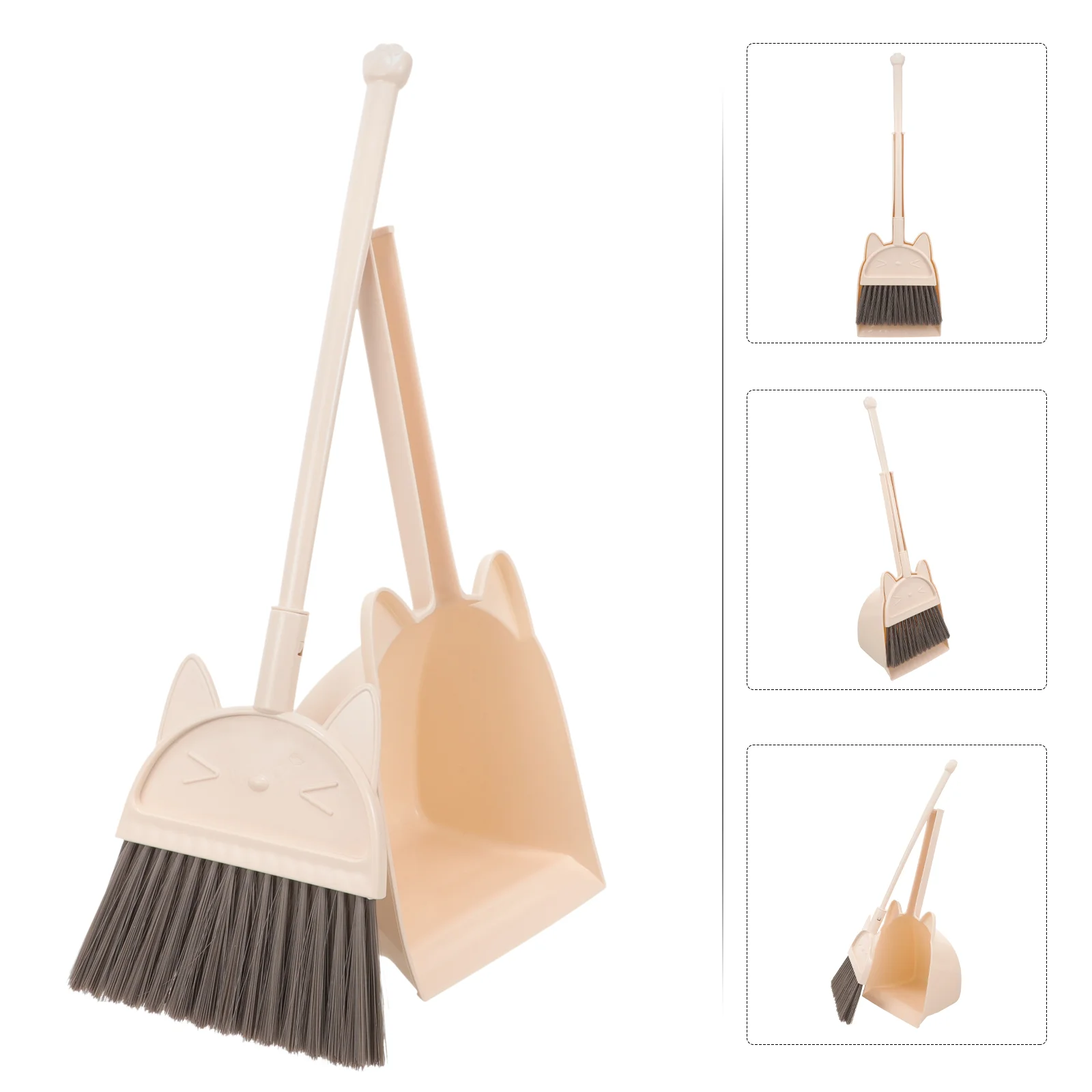 

Kids Broom Dustpan Sets Plastic Cat Broom Dustpan Cartoon Children Brooms Toddler Cleaning Broom Kindergarten Pretend
