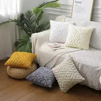 Soft Faux Fur Throw Pillow Covers 18x18 Velvet Decorative Pillow Covers Cushion Cover 45*45  Decorative Pillows for Sofa White 6