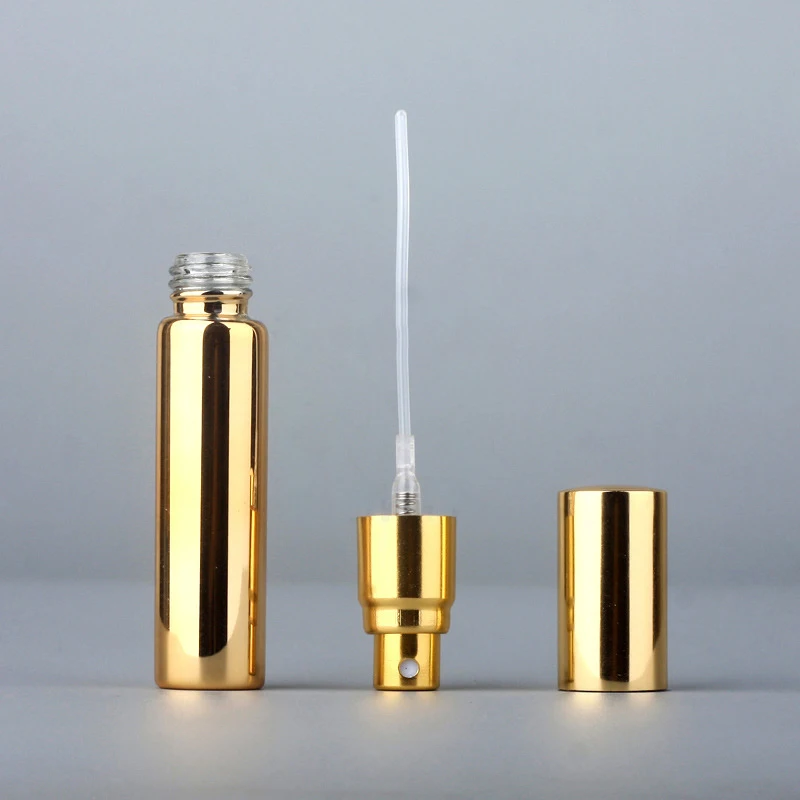 6PCS 10ML Portable UV Glass Refillable Perfume Bottle With Aluminum Atomizer Spray Bottles Sample Empty Containers 3
