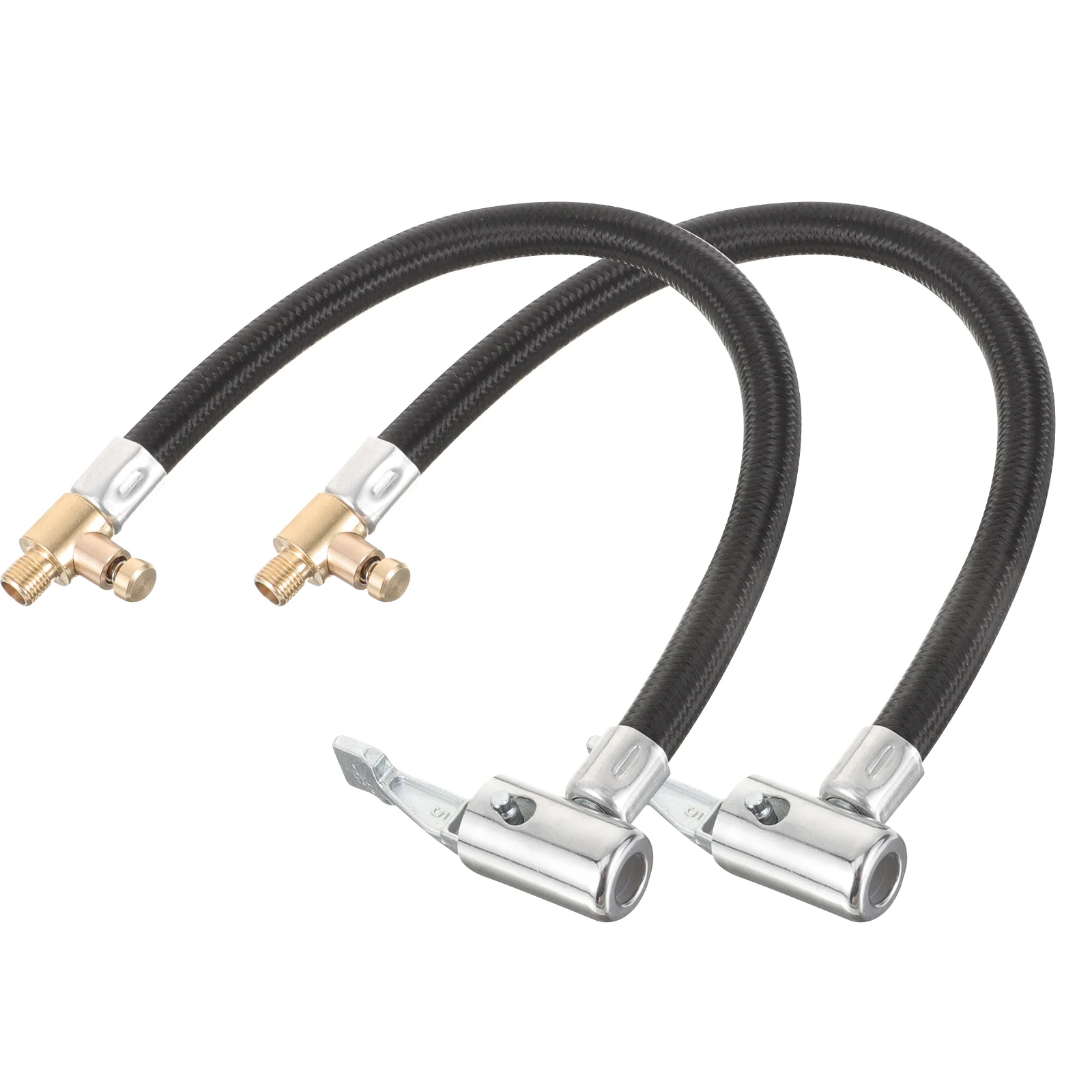 

2 Pcs Inflator Universal Pipe Bike Tire Valve Connect Extension Hose Motorbike Quick Adapter