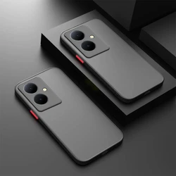 Luxury Shockproof Matte Armor Bumper Silicone Case for Vivo V29 Lite 5G (Black)