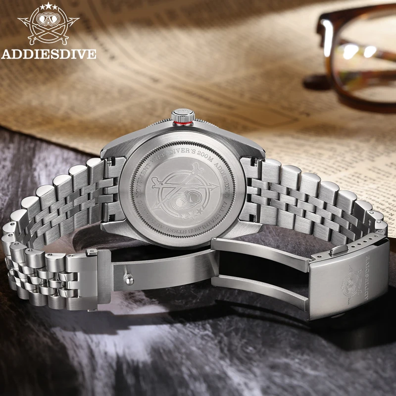 ADDIESDIVE New 39mm Watch Classic NH35 Automatic Mechanical Luxury Sapphire BGW9 Luminous Waterproof 200m Reloj AD2043 5