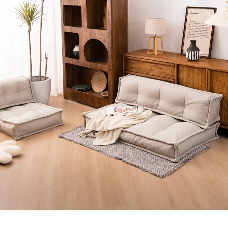 Japanese Style Lazy Sofa Tatami Futon Cushion Backrest Floor Stool Thickened Free Removable Adults Canape Salon Home Furniture