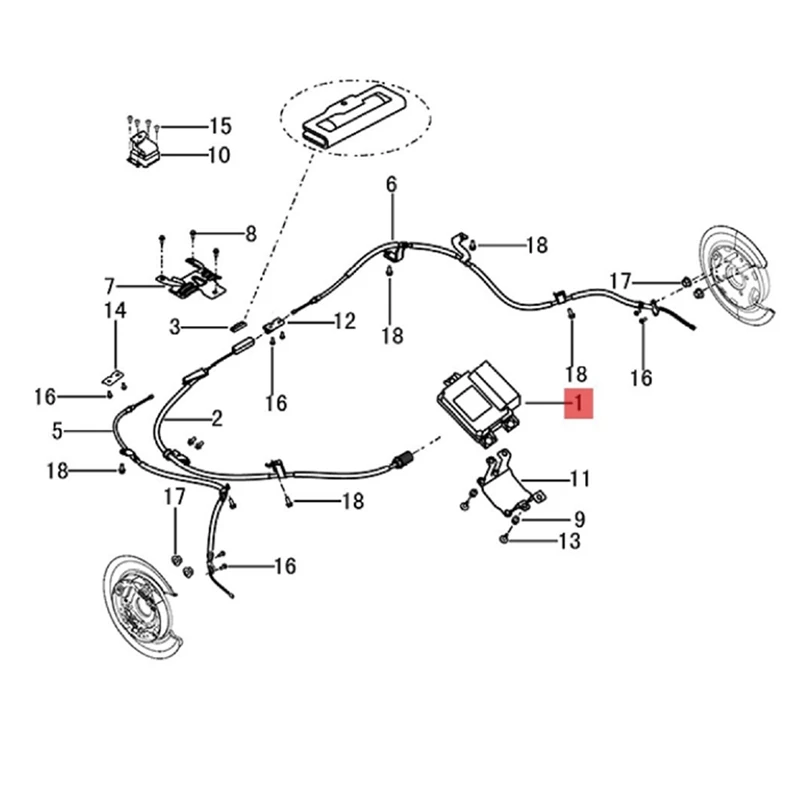 

For Peugeot Citroen AX7 S29 4806000 Electronic Parking Controller Module Handbrake Motor