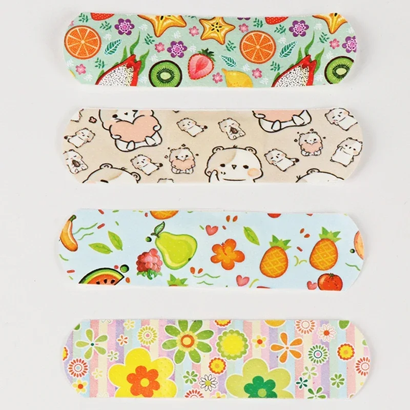 Medical Bandaids Cartoon Pattern Waterproof Hemostasis Band Aid Stickers Kids Adhesive Wound Plaster First Aid