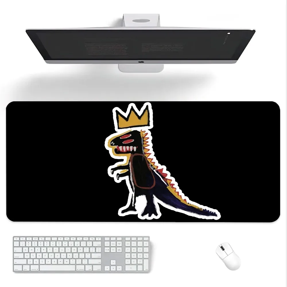 Art J-Jean-Michel B-Basquiat Mouse Pad Computer Laptop Gaming Office Wrist Guard Non Slip Keyboard Pad 2