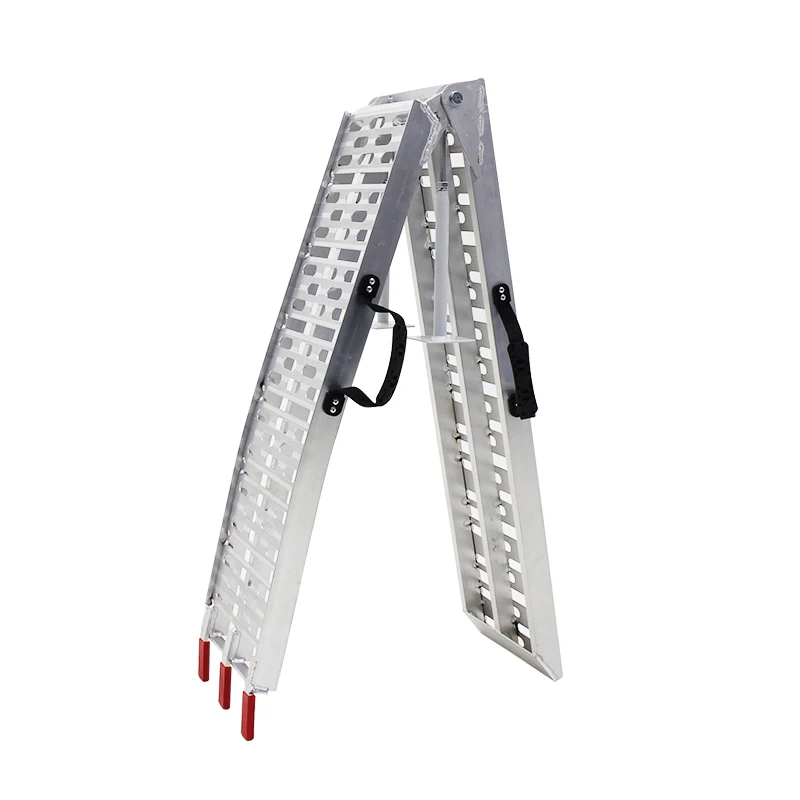 

Motorcycle Loading Trailer Transport Loading Unloading Slope Road Folding Stair Steps Getting on the Ladder Springboard