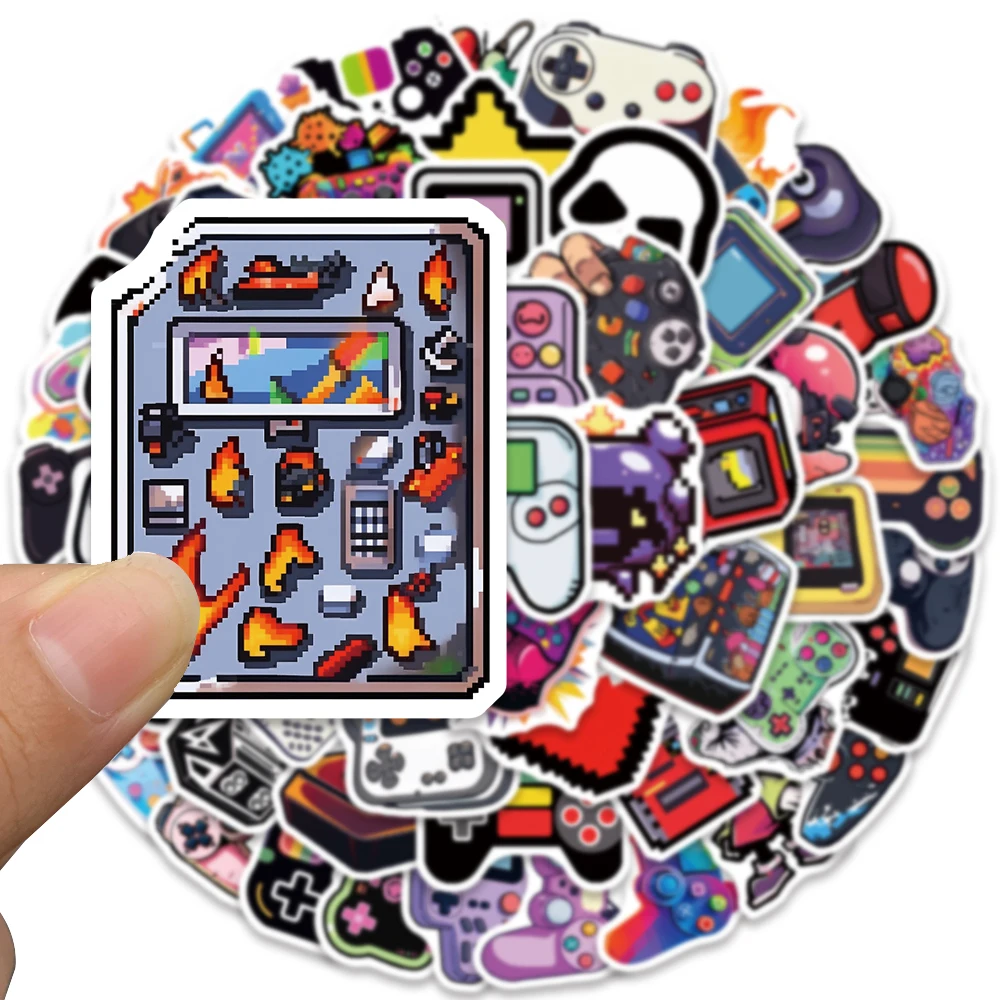 50pcs Cool Vintage Video Game Stickers Funny DIY Decals For Kids Laptop Suitcase Scrapbook Guitar Skateboard Graffiti Sticker - Image 3