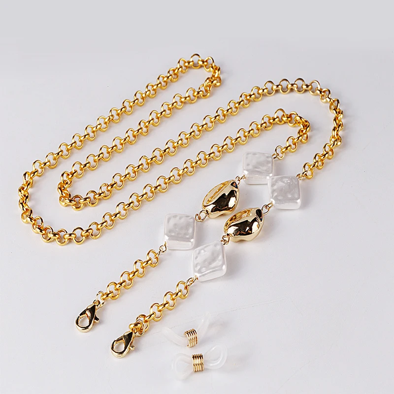 1~10PCS Women's Gold Stainless Steel Glasses Chain Strap Lanyard Fashion Sunglasses Eyeglasses Neck Chain Hangs Mask Holder 4
