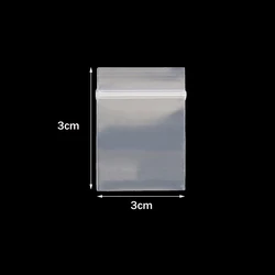 Pack of 100 Mini Resealable Clear Plastic Storage Bags for Jewelry and Small Business Packaging (3x3cm)