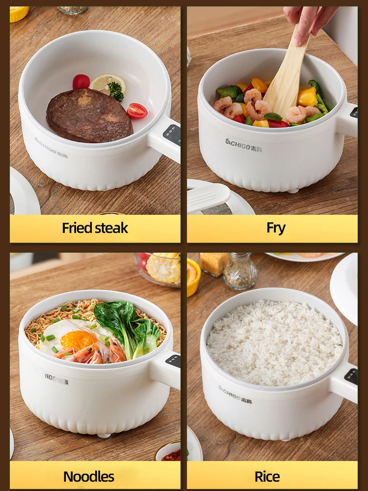 600W Electric Cooking Pot Rice Cooker Hotpot  Multicooker Pancake Smart Electric Skillet Fried Pan Food Steamer 220V
