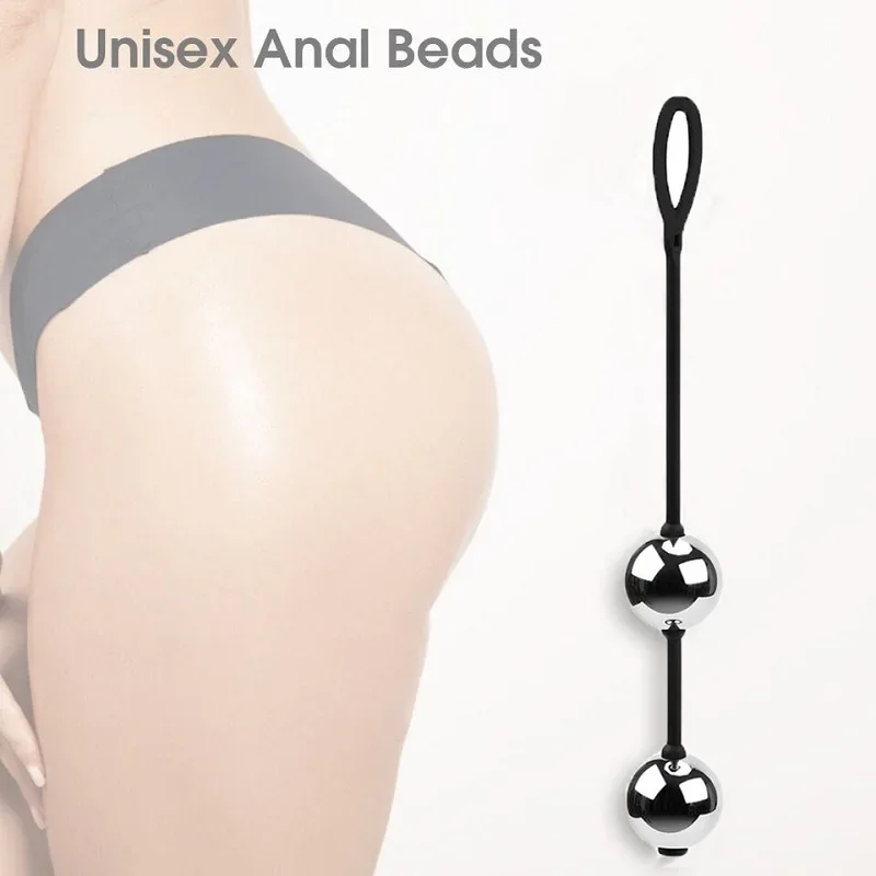 Kegel Balls 3 Size Metal Anal Beads Butt Plug Silicone Rope Geisha Balls Weighted Vaginal Kegel Exerciser Erotic Sex Toys for Woman