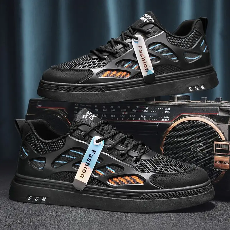 

Men's Summer Breathable Sneakers Fashion Casual Shoes Outdoor Tennis Shoes 2023 New Men Flat Vulcanized Shoes Tenis Masculinos