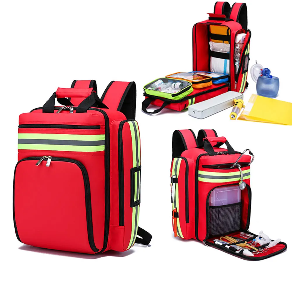 

Outdoor First Aid Kits Emergency Rescue Backpacks Waterproof Large Capacity Sorted Storage Camping Survival Pack Medical Bags