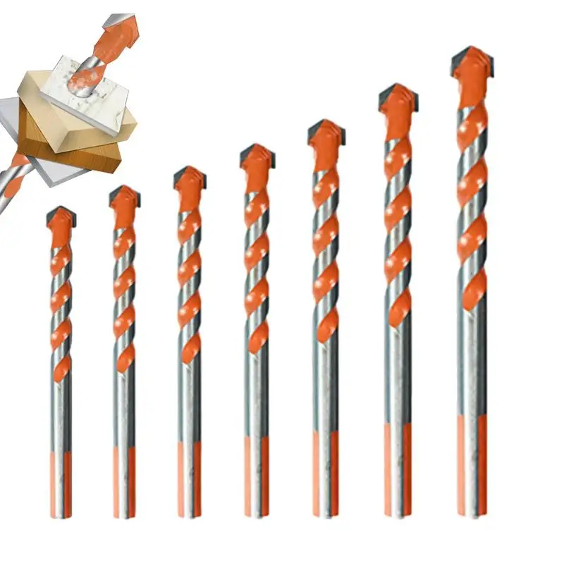 

Drill Bit Set For Metal Hard Dry Wall Wood Tile Glass Impact Bits Set Glass Concrete Drilling Bit Cross And Triangular Drill Bit