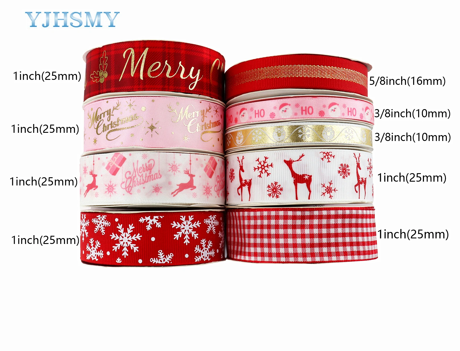 Christmas Ribbons, 5 Yards Christmas Wrapping Ribbon Christmas Fabric  Ribbon Christmas Wired Ribbon for Gift Crafting Decor