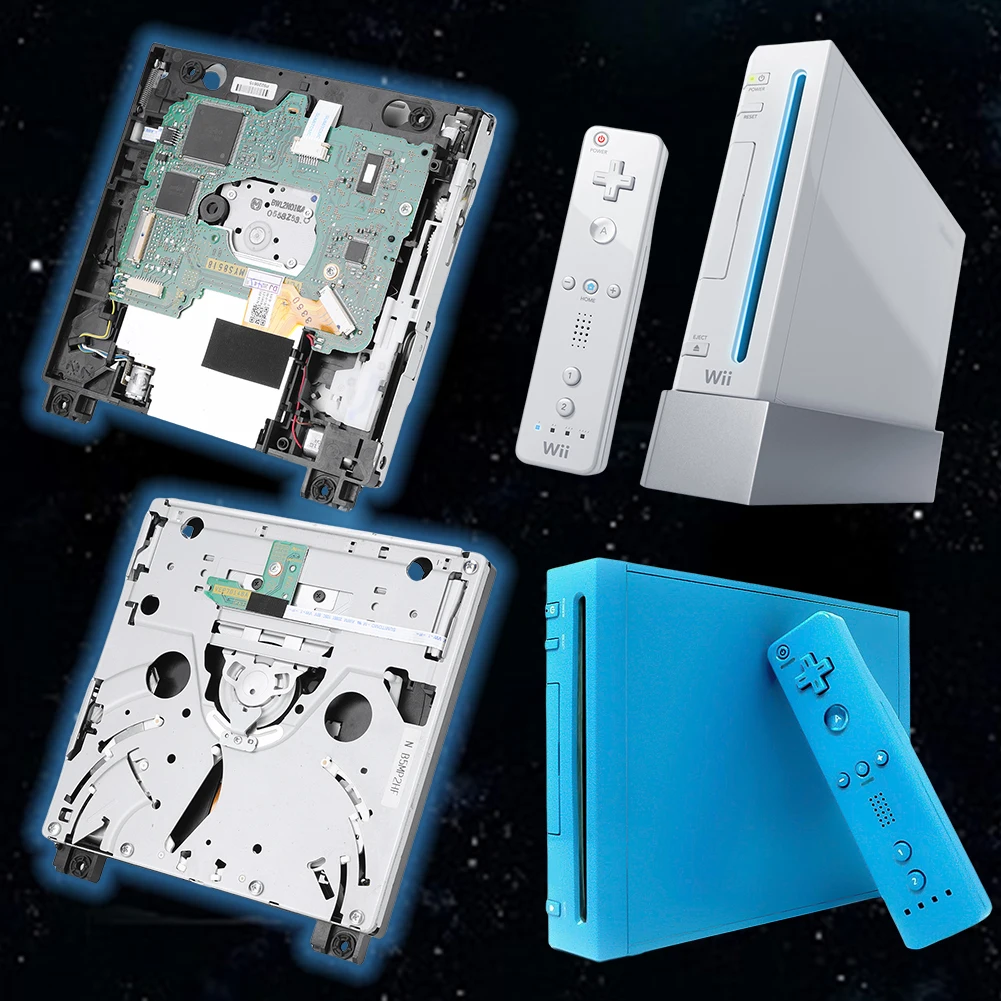 For Nintendo WII D2E Cracking Optical Drive Optical Board Dual IC DVD ROM Drive Disc Reader Scanner Reader Module
