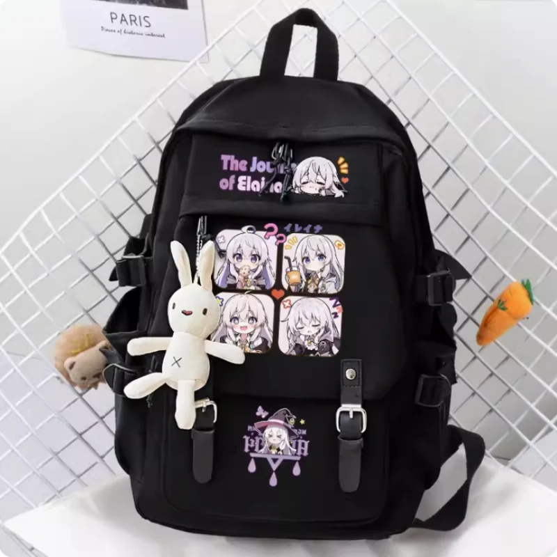 Anime The Journey Of Elaina Decoration High Capacity Girls Backpack Travel Bag Boy Teenager Schoolbag