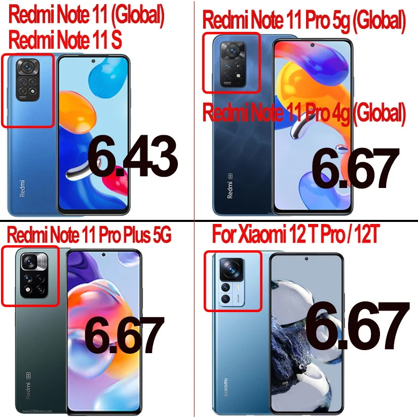 3 Pièces Verre Trempé Pour Xiaomi Redmi Note 12 Pro 5G/Note 12 Pro+ 5G  744759940261