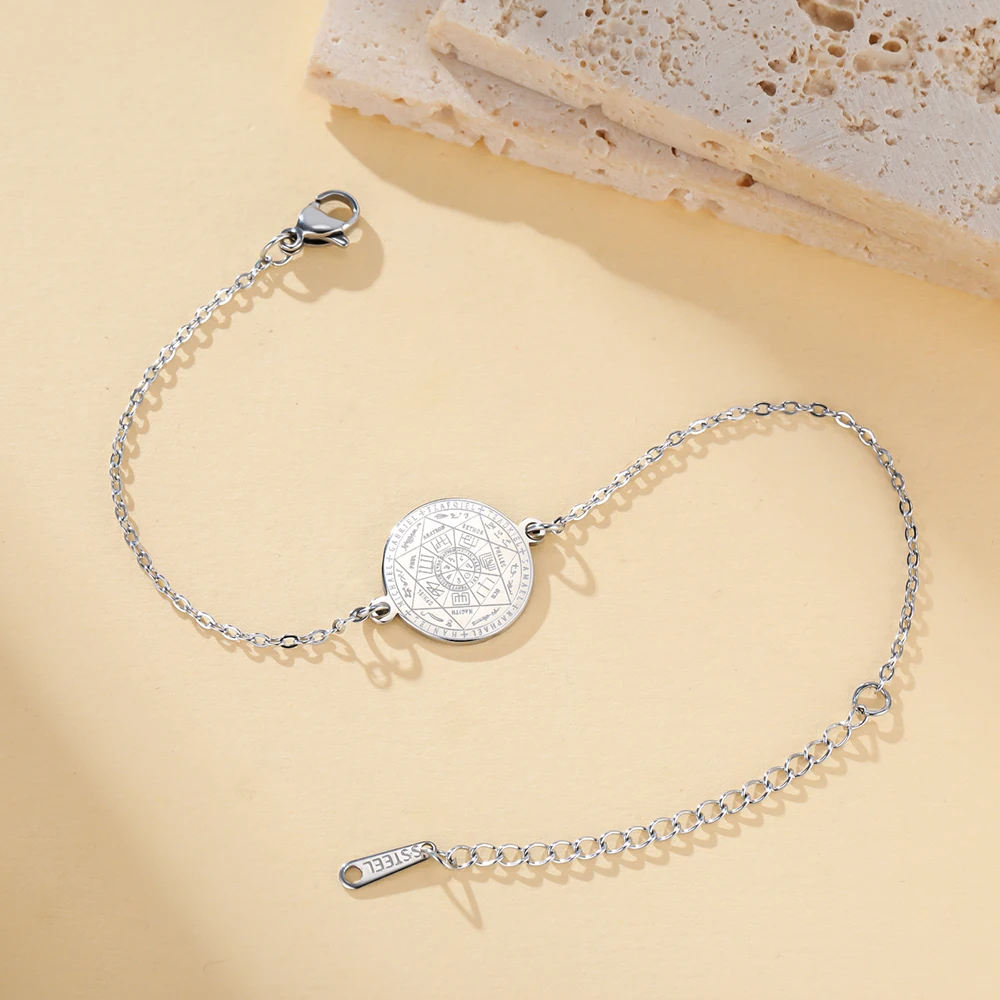 Dawapara Sieben Erzengel Siegelarmband Solomon Schutz Segen Amulett Edelstahl Religiöser Schmuck – Detail 14