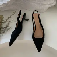 Bailamos Women Sandals Pointed Toe Elegant Low-heel Shoes Summer Fashion Slingback Woman Mules Shoes Pumps Dress Shoes - Image 6