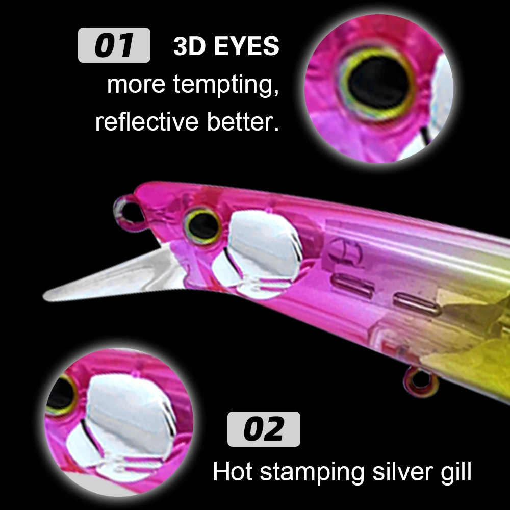 HONOREAL MISSILE004 163MM 32G 17Colors 3D Eyes 0.3-1.0M Floating Lure High  Quality Artificial Hard Bait Fishing Lure Minnow - AliExpress