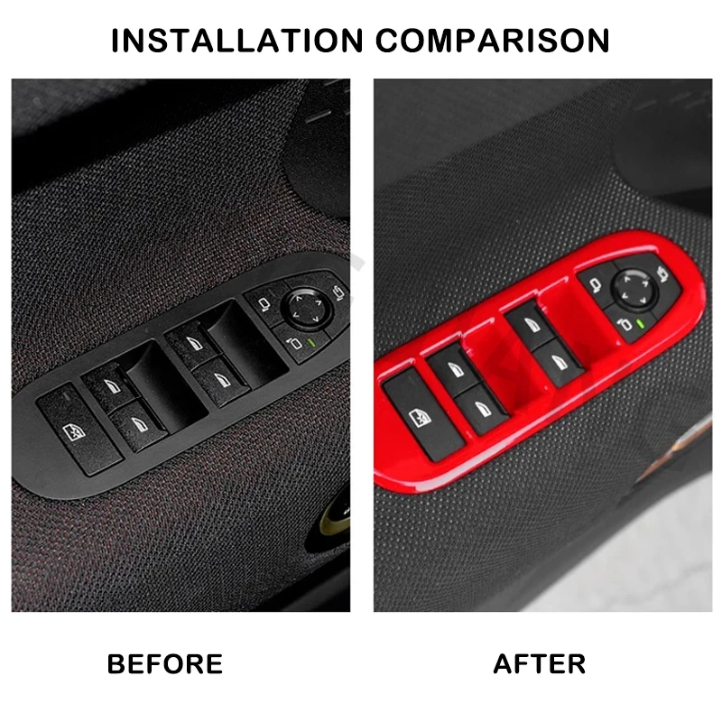 자동차 창 기중 장치 버튼 스위치 패널 커버 프레임 스티커 미니 전기 J05 Aceman 보호 인테리어 트림 액세서리