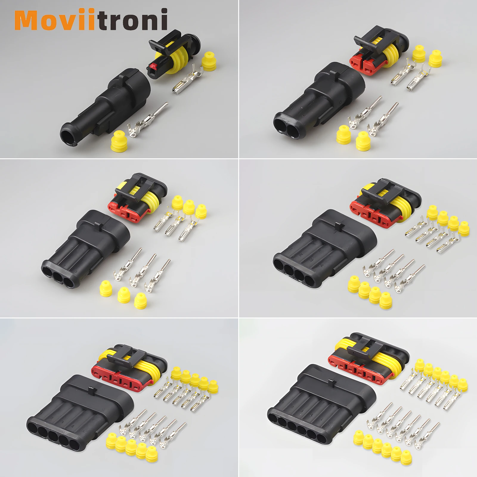 1/4/8Set AMP Automotive Wire Connector Plug For Car Motorcycle