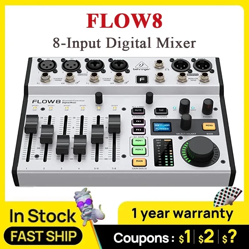 BEHRINGERPhantomPowerMixerparaHeadroomOptimumMixerDigitalde8