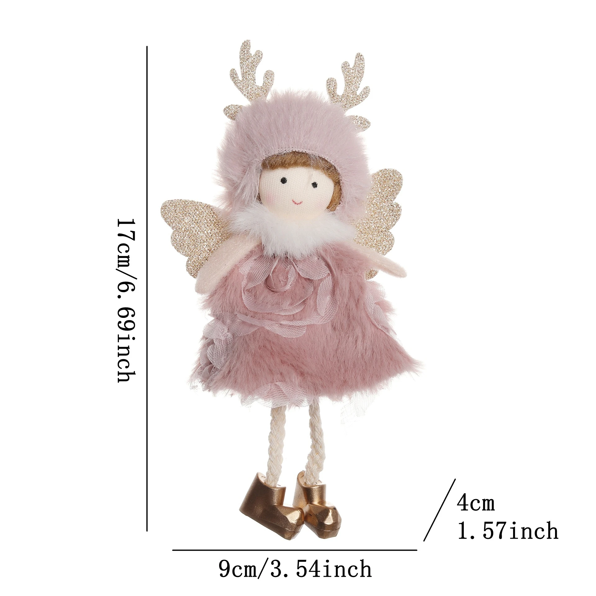 Christmas Decorations Angel Doll Pendant Tree Ornaments Plush Angel Crafts Elves Decorations for Wall Hanging Home Holiday Party