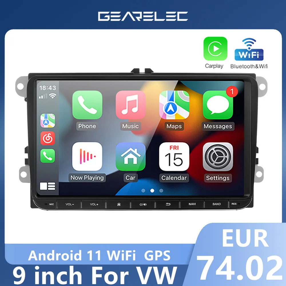 Autoradio 9 "Android 11 Wifi Navigazione Gps Bt Split Screen Head Unit Radio Fm Per Vw Passat 6 7 Cc Polo Golf 5 6 Touran T5