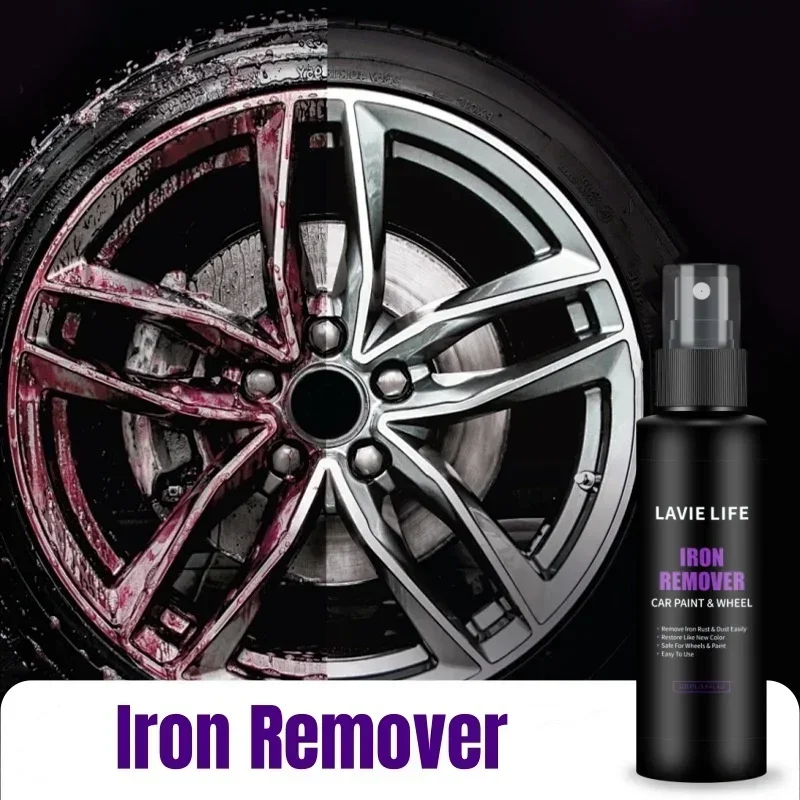 50ml/100ml Metal Wheel Paint Iron Remover Spray Technology Professional Dust Rim Rust Cleaner Auto Detail Chemical Car Cleaning