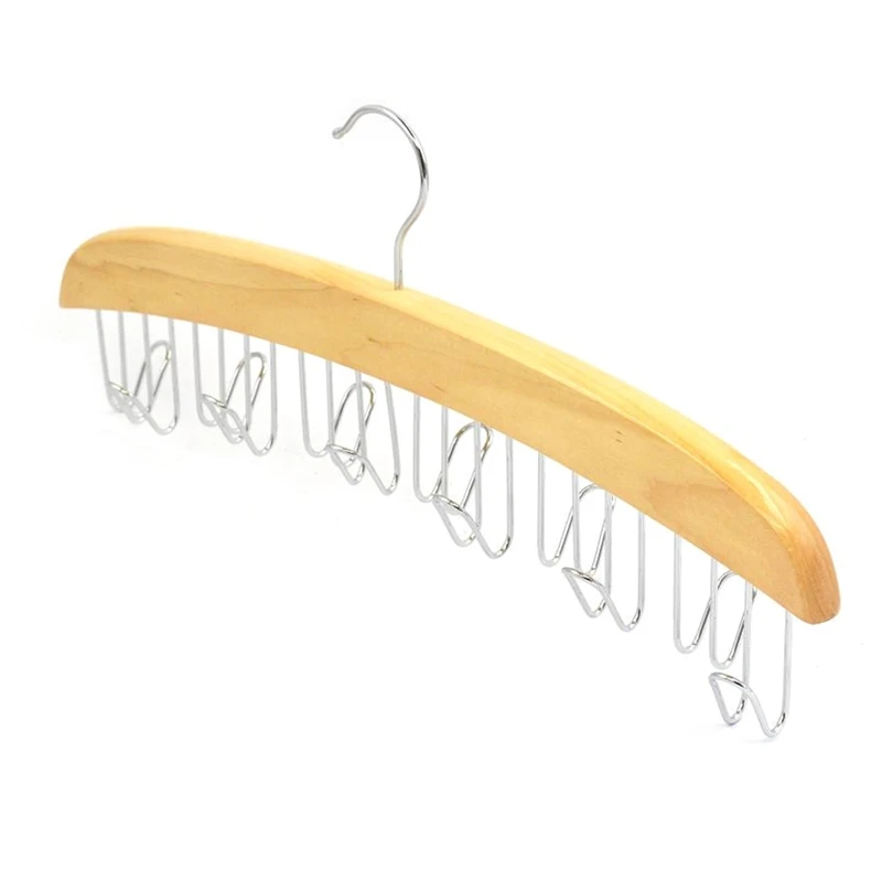Colgador de cinturón de madera multifuncional, para cinturones, de corbata, para bufanda, organizador de almacenamiento de armario, 12 ganchos| - AliExpress