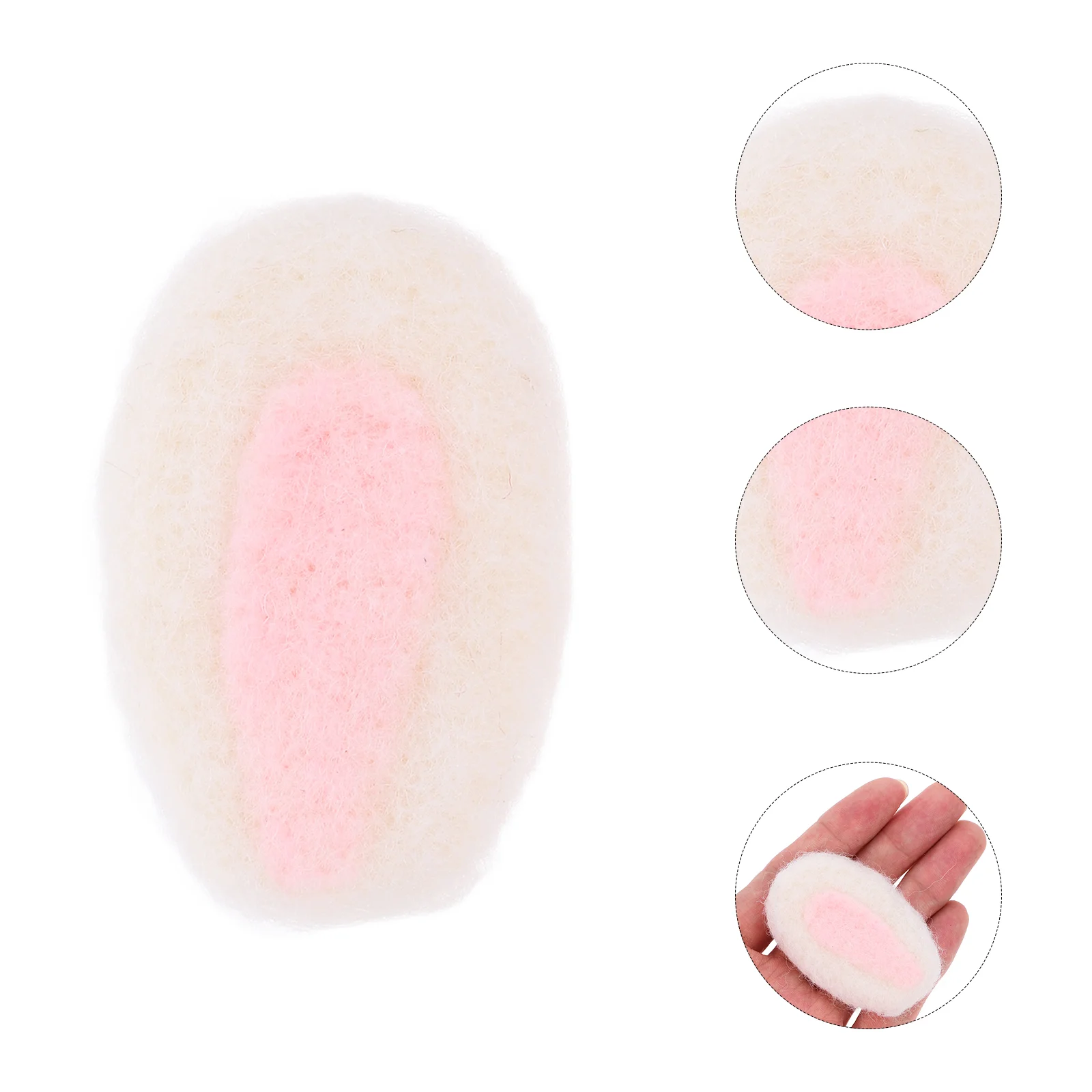 4 Pcs Rabbit Ears Wool Felt Diy Crafts Bunny Ears For Crafts Handmade Materials Felt Headdress Hairband Sewing