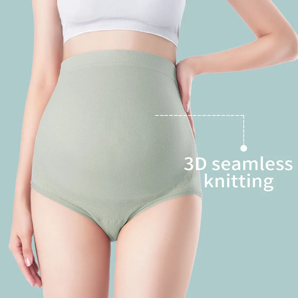 Pregnant Women's High Waisted Abdominal Underwear Cotton Seamless Underwear During Pregnancy Maternity Clothings Intimates