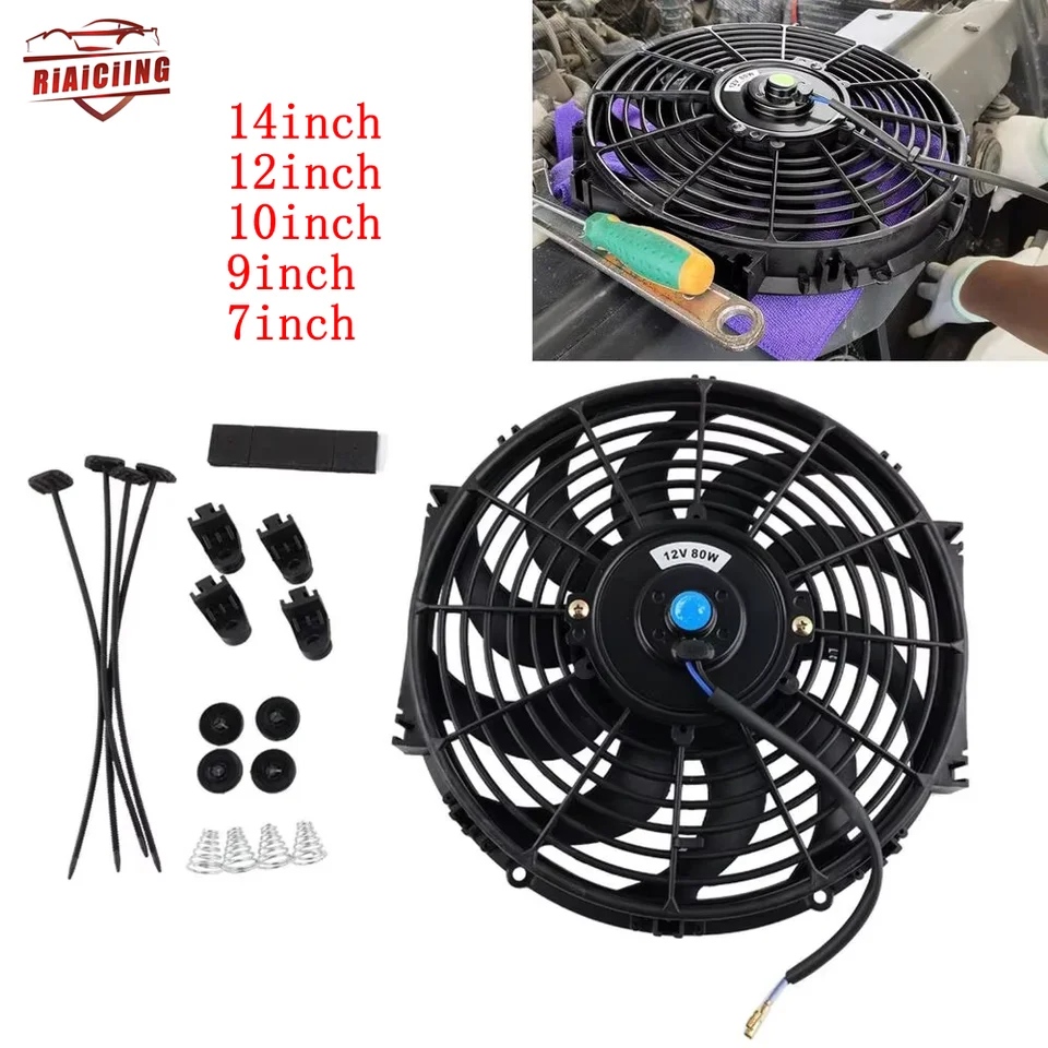 エンジン冷却ラジエーターファン 2 個 7 インチ ユニバーサル スリム プッシュプル 電動ラジエーター冷却ファン 12V 80W 新品  Kyostar電動ラジエーターユニバーサルスリム冷却ファンプッシュプルエンジンキットトラック（黑 9インチ） - メルカリ ラジエーターファン 自動車冷却ファン 7 インチユニバーサル 12V 80 ワットスリム可逆電気ラジエーター自動ファンプッシュプル取