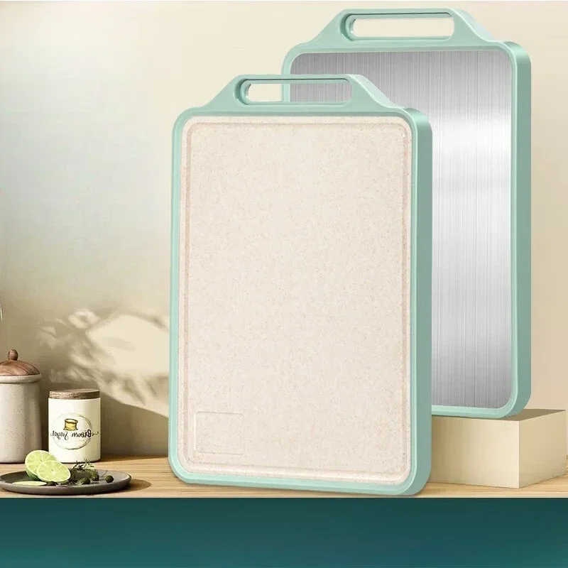 Description Picture 2 of itemStainless Steel Double-sided Cutting Board Anti-mold Cutting Board Anti-slip Thickened and Durable for Kitchen Vegetable Cutting